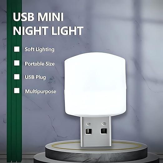 USB Night Lights LED Plug in White Buy 1 Get 2 Free