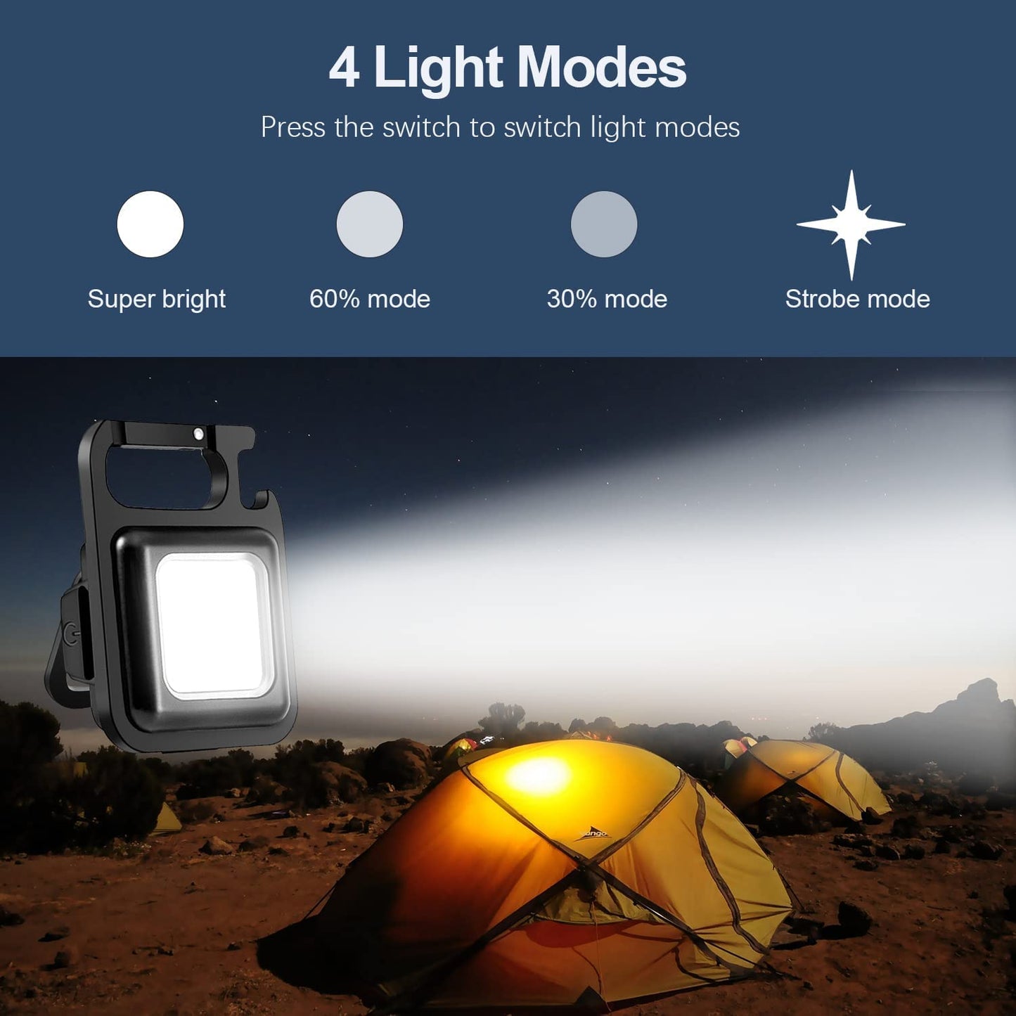 Small Rechargeable Keychain Flashlight