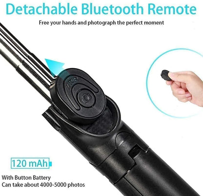 3-in-1 Selfie Stick Tripod with Fill Light & Bluetooth Remote