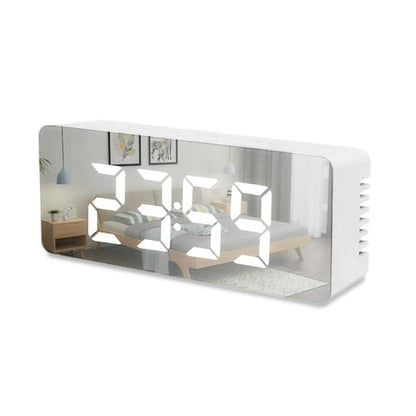 Digital Alarm Clock with LED Display – Mirror Style
