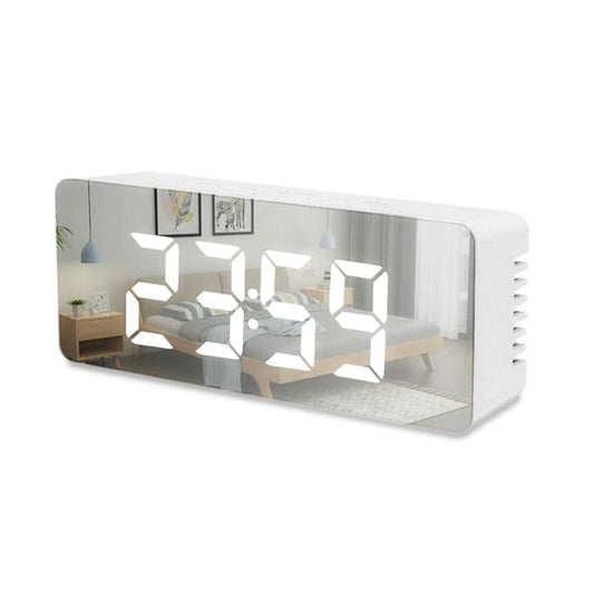 Digital Alarm Clock with LED Display – Mirror Style