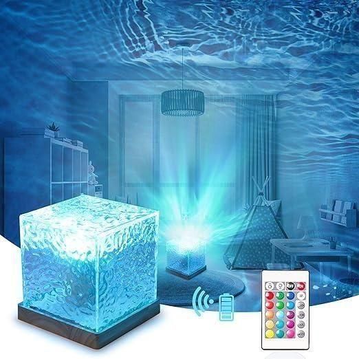 Rotating Water Ripple Night Light