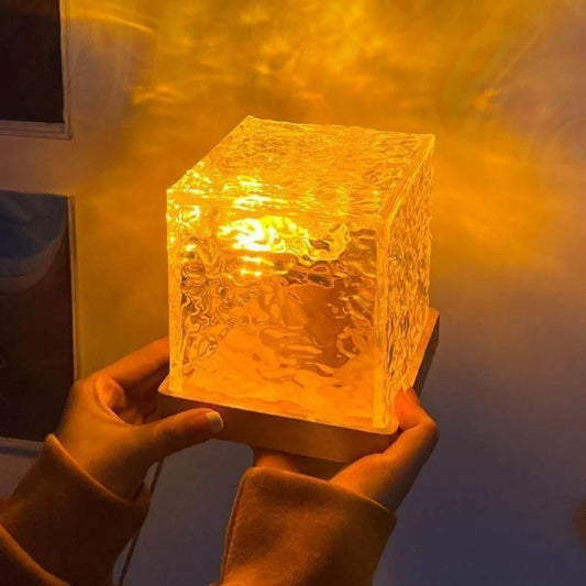 Rotating Water Ripple Night Light