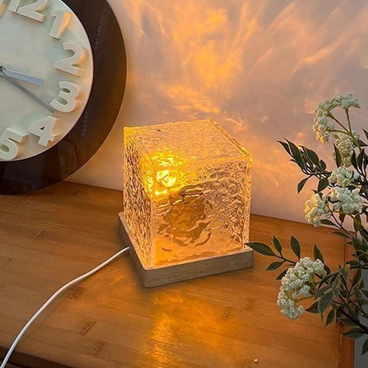 Rotating Water Ripple Night Light