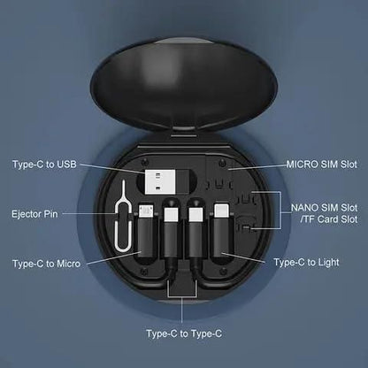 5 in 1 Fast 60 watt Charging Data Cable Travel Kit