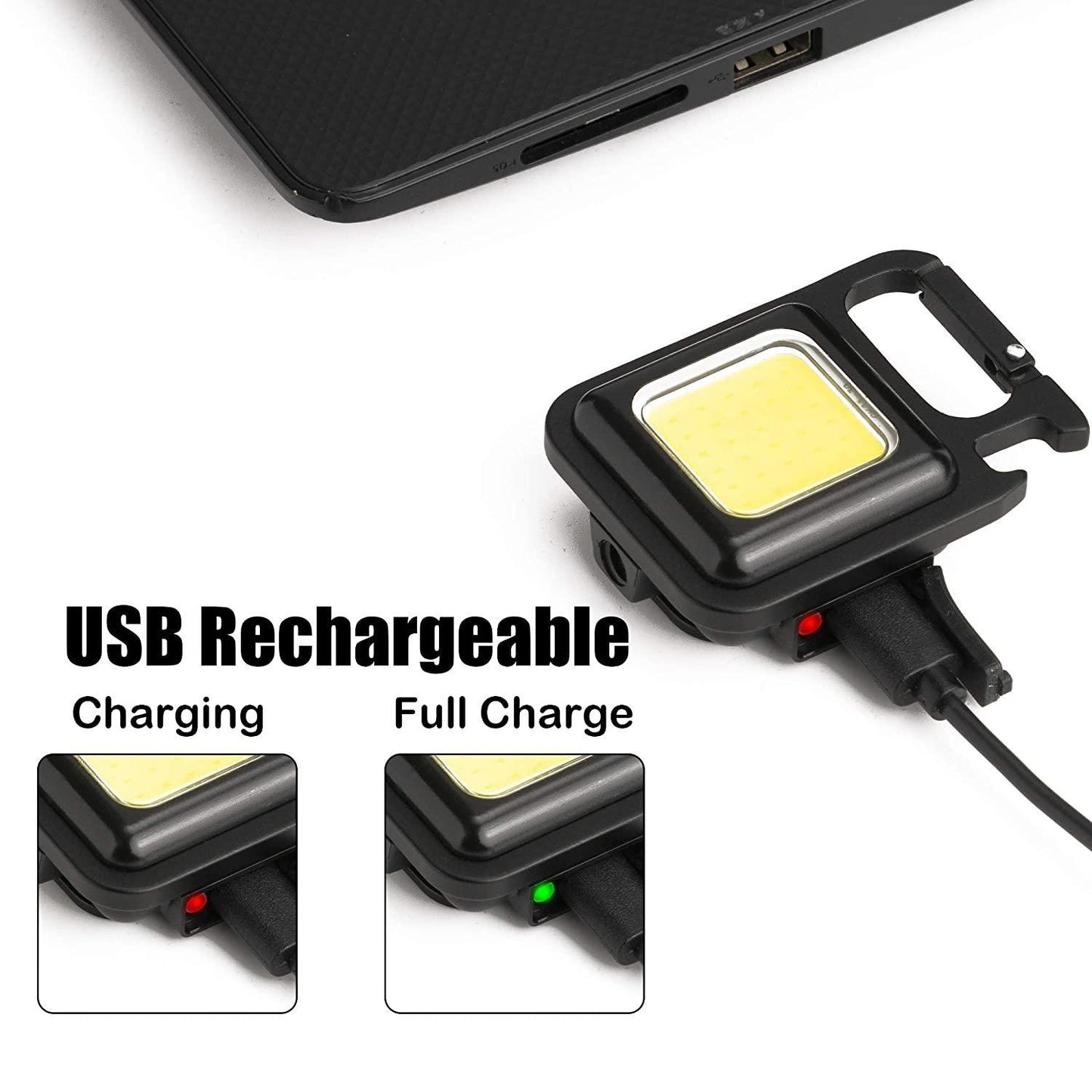 Small Rechargeable Keychain Flashlight