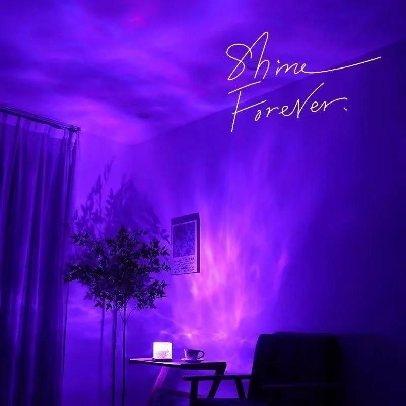 Rotating Water Ripple Night Light