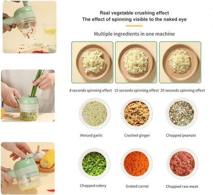 4-in-1 Portable Electric Vegetable Cutter Set