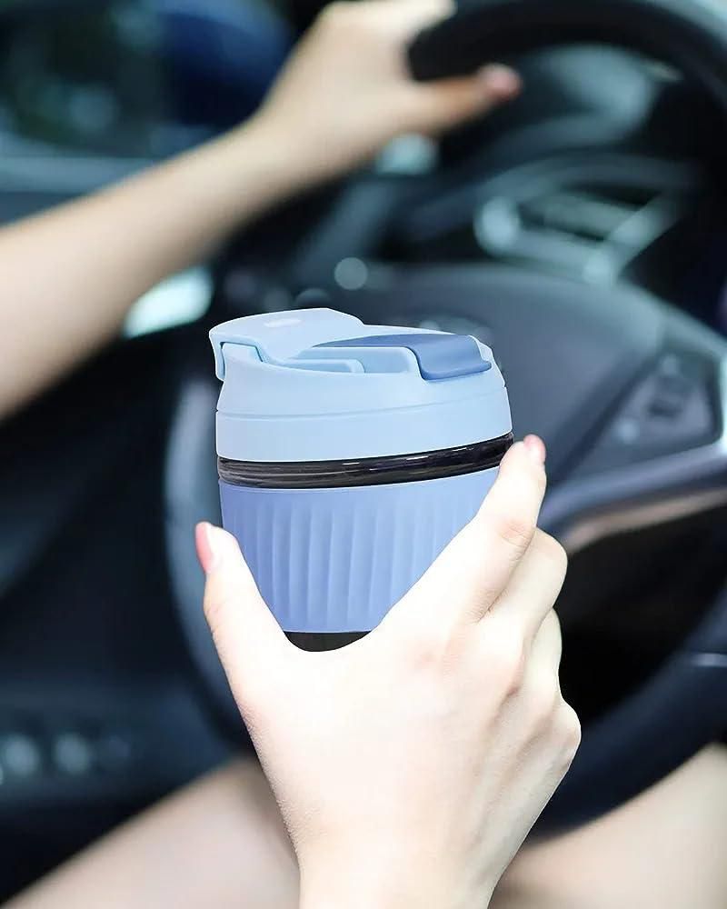 Glass Tumbler with Airtight Lid & Straw - 300ml
