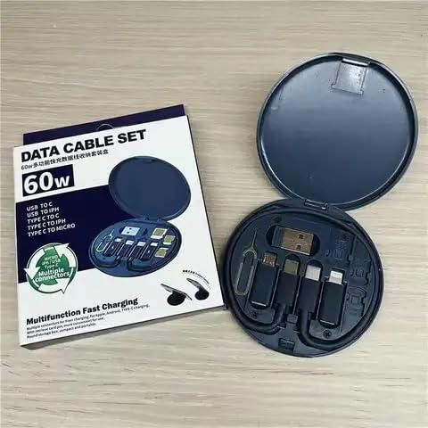 5 in 1 Fast 60 watt Charging Data Cable Travel Kit